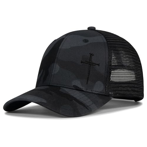 Image of Christian Hats for Men Women,Jesus 3 Nail Cross Hat Christian Religious Gifts for Birthday /Christmas