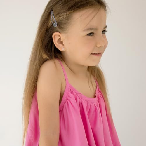 925 Sterling Silver Polished Initial Letter Screw Back Earrings For Little Girls & Preteens - Casual Initial Earrings For a Young Girls Birthday Event - Small Earrings For Girls2