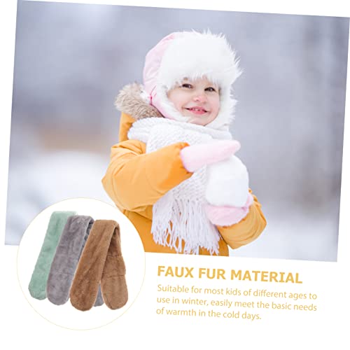 BESPORTBLE 3pcs Boys and Girls Winter Scarf Plush Boys Girls Warm Neck Wrap Cashmere3