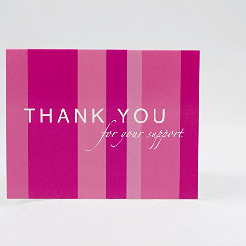 Two Poodle Press 20 Card Variety Pack - Breast Cancer Support Modern Pink Ribbon Thank You Cards In 4 Designs, Printed On 100% Recycled Stock - For Charity Events, Runs, Walks And 3-Day #TOP7