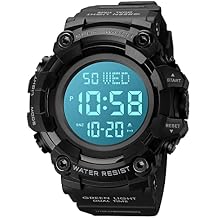 MASTOP Men Digital Watch Big Dial Chronograph Outdoor Sports 50M Water Resistant Multifunctional Wristwatches