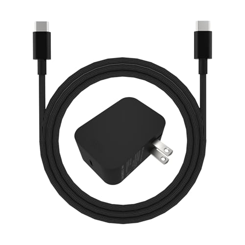 65W Surface Pro Charger PD 3.0 Fast Charging Adapter, Compatible with Surface Pro 12/11/10/9, 13-inch OLED Snapdragon X Elite & 2-in-1 Devices, with 6.6FT USB-C Nylon Braided Cable