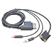 C-FUNN Hd Slim Video Audio Av Pc Monitor Vga Kabelstecker Für Microsoft Xbox 360