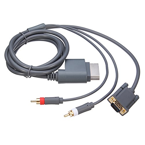 C-FUNN HD Slim Video Audio AV Pc Moniteur Vga Câble Cordon Connecteur pour Microsoft Xbox 360