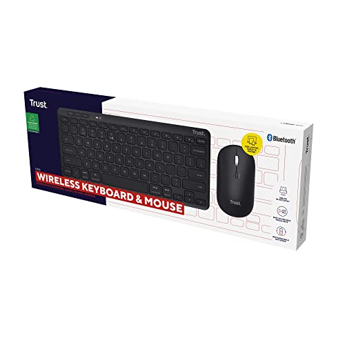 Lyra Set Tastiera e Mouse Wireless Bluetooth, Layout Italiano QWERTY, 84% Plastica Riciclata, Tastiera Ricaricabile Multidispositivo per Laptop, PC, Mac, Tablet, iPad, Android, iOS – Nero - Tastiera gaming - Immagine 12