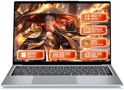 Ordenador Portátil 15.6" PC Portatil Core i5-8210Y (hasta 3.6GHz)...