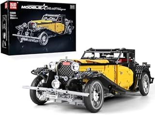 Mould King 13080 Technik Oldtimer zestaw do montażu, 3564 klocków zaciskowych, klocki konstrukcyjne w stylu vintage, samochód (bez silnika)