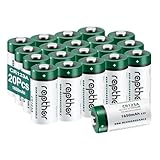 Rapthor Lot de 20 piles au lithium CR123A 3 V 1650 mAh de rechange pour CR123 CR123A CR17345, certifiées CE, UL, ROHS, pour lampes de poche, appareils photo et appareils intelligents, non