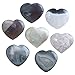 mookaitedecor Natural Agate Heart Crystal, Polished Palm Worry Stone Crystals and Healing Stones for Collection Reiki Meditation Home Decor, 600-700 g