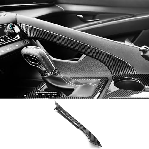 JUIVEEL Carbon Fiber Style Handbrake Trim Cover Compatible with Hyundai Elantra N Line CN7 [Notice:Only Suitable for Manual Brake Lever Model]