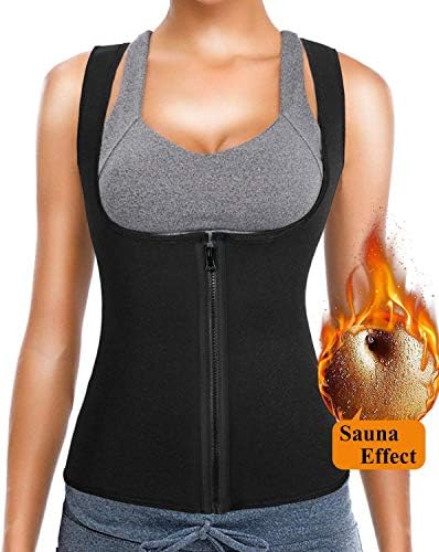 LaLaAreal Women Slimming Vest Hot Sweat Top for Weight Loss Waist Trainer Neoprene Workout suit Cincher Tummy Control Body Shaper