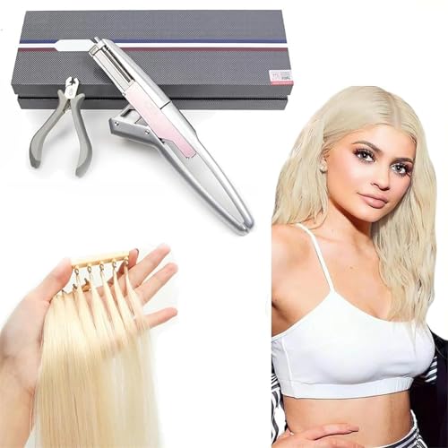 Máquina para extensiones de cabello 6D con herramienta de 5 pines sin rastro