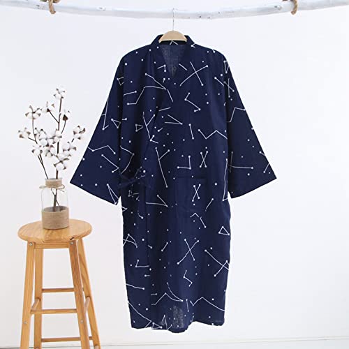 XGOPTS Cotton Kimono Robe Unisex Soft Pajamas Sleepwear Bathrobes Japanese Casual Spa Yukata Nightgowns with Pockets2