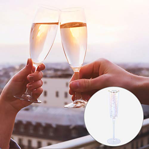 PRETYZOOM Taças de vidro de flauta Hotel Hand Dazzling Toasting Ml Bachelorette Wine to Champagne Co