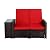 B BAIJIAWEI 5pcs Patio Wicker Loveseat - Outdoor Rattan Sofa Set with Cushion - Adjustable Lounge Chair with Ottoman Footrest, Wicker Furniture for Garden, Patio, Balcony, Beach, Coffee Bar, Deck