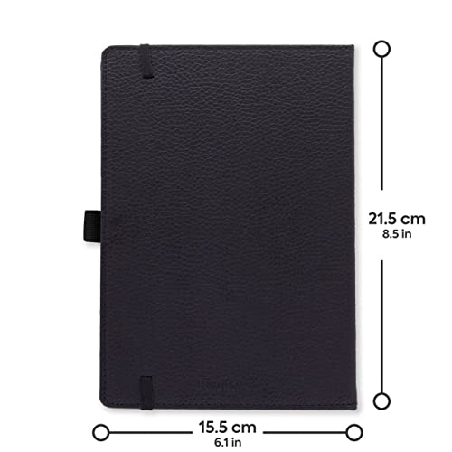 Dingbats - Wildlife Squared Medium Notebook, Black Duck, A5 - Hardcover - Cream 100Gsm Ink-Proof Paper - Includes Pocket, Elastic Closure & Bookmark #TOP1