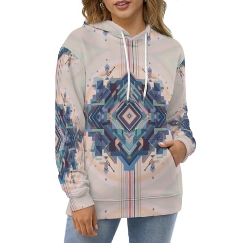 Sweatshirt imprimé 3D avec poches pull à capuche Harajuku