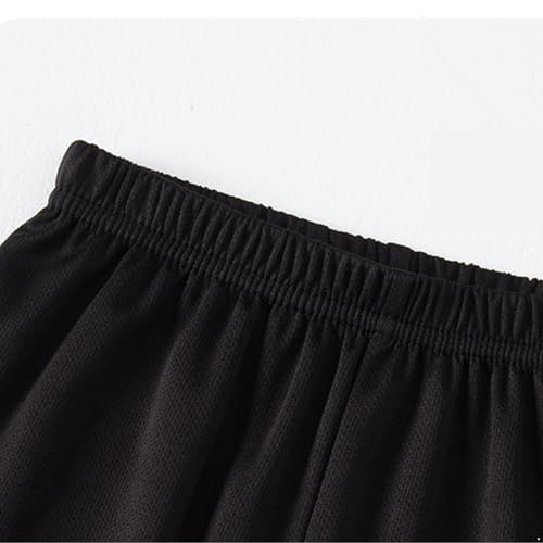 Kids Boys Summer Tracksuits 2 Piece Breathable Mesh T-shirtsand Shorts Set for Running Gym Sports Balck 5-6 Years3