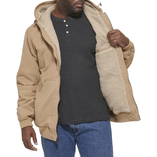 Image of Levi's Men's Workwear Cotton Canvas Hooded Bomber Jacket