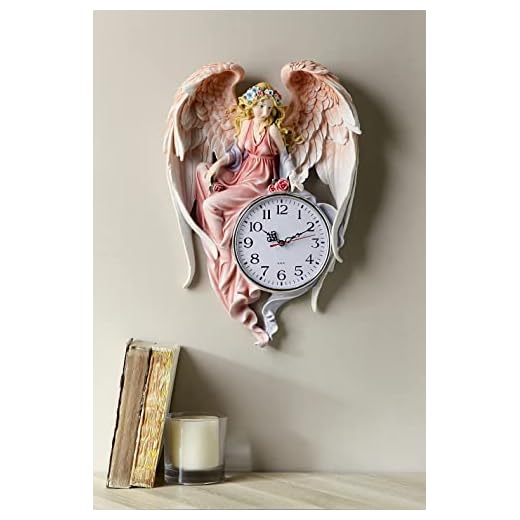 OK Lighting 18" H Enchanted Angel Wall Clock