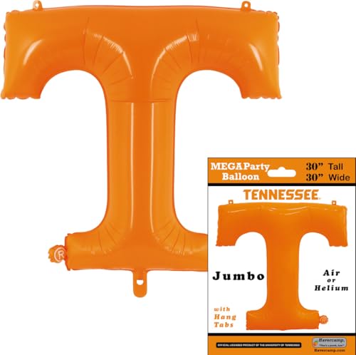 Image of Tennessee Jumbo T Balloon - 30-Inch Orange Mylar UT Party Decor - Havercamp