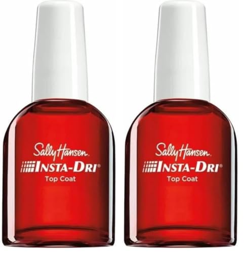 Sally Hansen Insta-Dri Anti-Chip Top Coat 45117 Clear, 0.45 Fl Ounce (Pack of 2)