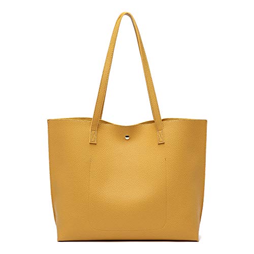 Image of Dreubea Women's Soft Faux Leather Tote Shoulder Bag from, Big Capacity Tassel Handbag