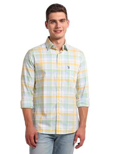 Image of U.S. Polo ASSN. Men's Cotton Blend Regular Fit Shirt