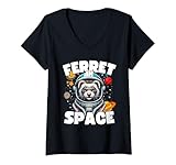 Photo Gallery donna ferret lover designs - furetto nello spazio maglietta con collo a v Photo Gallery donna ferret lover designs - furetto nello spazio maglietta con collo a v