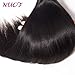 NUOF Brazilian Human Hair Straight hair 3 Bundles 8A Human Hair 100% Unprocessed Virgin Hair Natural Color (18/20/22+16 Inch, 3 Bundles with Closure)