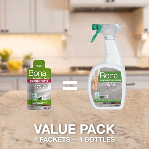 Image of Bona Multi-Surface Floor Cleaner Spray - 32 fl oz - Unscented - Includes Filled Bottle + Concentrate Refill for Multi-Surface Floor Cleaning