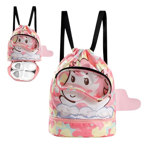 Ntwdby Zaini Borsa da Piscina Bambini con Scomparto per Palestra, Spiaggia, Viaggio