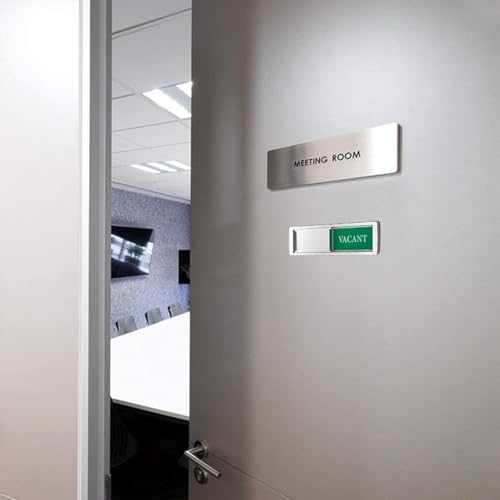Image of Push Pull Stickers for Door, Vacant Occupied Door Sign for Home Office Restroom Conference Room Bold Red Green Display Easy Adhesive Installation(7 * 2in)