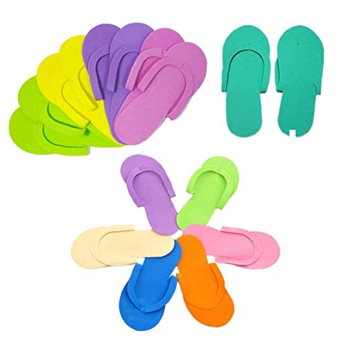 Case&Cover 12pair Monouso Pantofole Doccia Sand Beach Pedicure Light Weight Schiuma Infradito, Sandali
