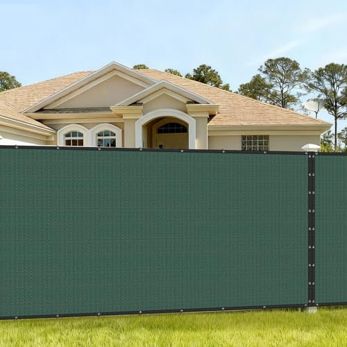 Buzzbazaar 4' x 53' Green Heavy Duty Privacy Fence Screen Ultra - Commercial Grade Shade Cover with Brass Grommets, Outdoor Wind Block & Yard Barrier, Customizable Size