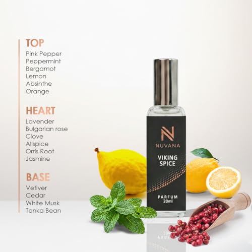 Image of Viking Spice Perfume 20ml for Men & Women | Warm Spicy Woody Fragrance | Long Lasting Perfume Spray | Pocket Perfume for Daily Wear, Travel & Evening Occasions