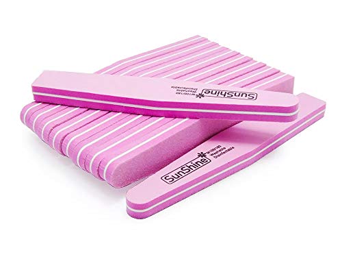 PROFICO 10 Stück Profi Nagelpuffer Buffer Diamant 240/320 Doppelseitge Buffer Nagelfeile Schmirgel Boards Feine Körnung für natürliche Nägel Gel Nägel Nagelfeile Gelnägel für Maniküre & Pediküre(Rosa)