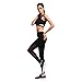 Jubileens Women's Mesh Yoga Pant Workout Sport Tights Gym Running Legging with Side Pocket