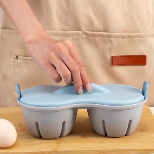 Hervidor de huevos para microondas de plástico PP y cocina rápida 5