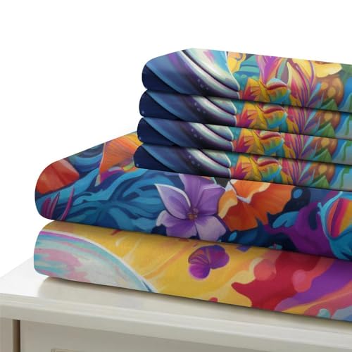 Housse de couette dauphin microfibre facile à laver lit King - 6