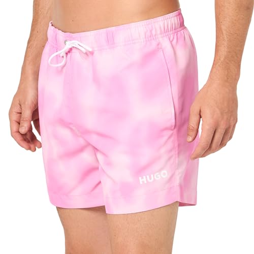 HUGO Men's Standard Smudge Small Logo Swim Trunks3