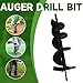 ALL-CARB Auger Drill Bit 6 x 31.5 Inch Garden Spiral Drill Bit Earth Auger Bit Post or Umbrella Hole Digger with 3/4 Shaft