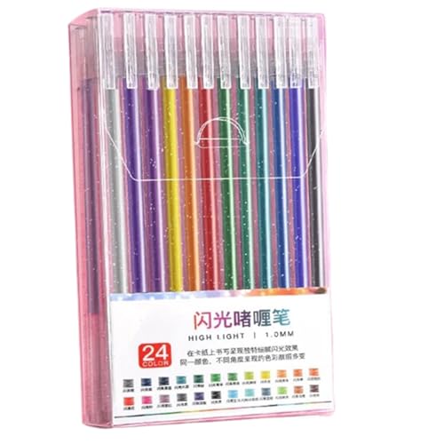 グリッターペン ? 滑らかなインクフローの鮮やかなジェルセット | きらめくぬりえツール クリエイティブなアートプロジェクト、スケッチブック、スクラップブック、レタリングプランナー、デザイン、学校の工芸品、装飾用の筆記用。