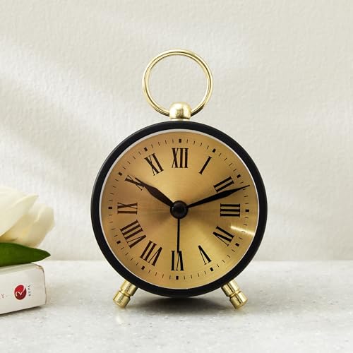Image of Home Centre Casablanca Gloss Glass Roman Table Clock - 8x4x11.5cm