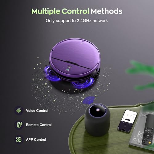 Image of Robot Vacuum and Mop Combo, 2300Pa Strong Suction, 2-in-1 Dust Box and Water Tank, Works with Alexa /Google Assistant, Long Runtime, Schedule, Quiet, Ideal for Hard Floors, Low-Pile Carpets and Pets