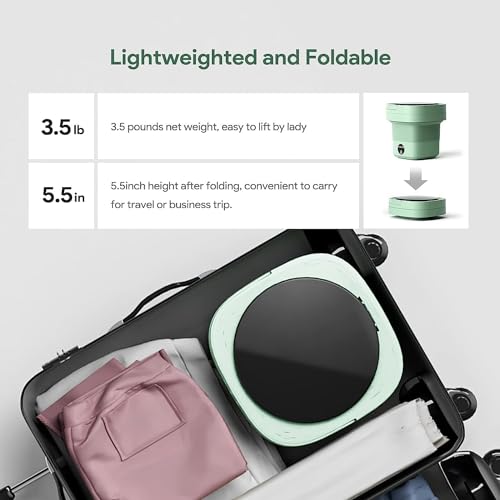 Pitinxa SeMi AuToMaTiC FoLdInG 9L SmAlL MiNi WaShInG MaChInE WiTh DrYeR DeEp CLeAnInG FoR UnDeRwEaR WaShINg MaChInE8 6 414HZVimyjL