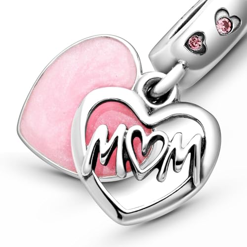 Image of Mom Family Charms Bead for Bracelets and Necklaces Jewelry Charm for Women Valentine Mother's Day