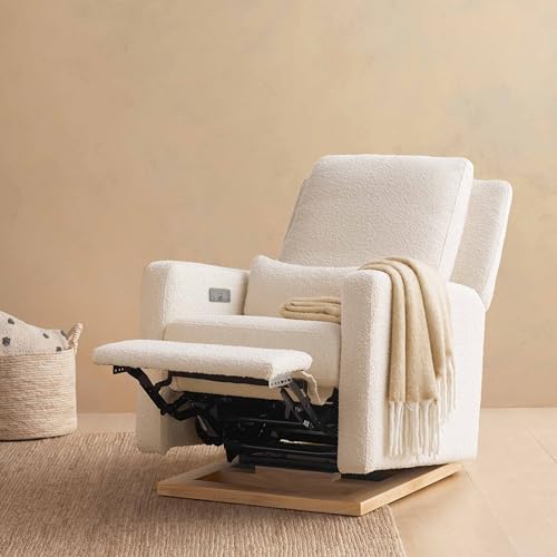 Image of Babyletto Sigi Nursery Recliner /Glider, Power - Ivory Boucle