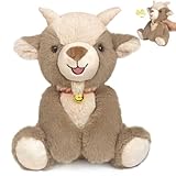 SnugBibble Screaming Goat Plush Toy, Goat Stuffed Animal – Funny Screams Sound When Squeezed – Cute Stuffed Animal Gift for Kids, Friends, and Coworkers
