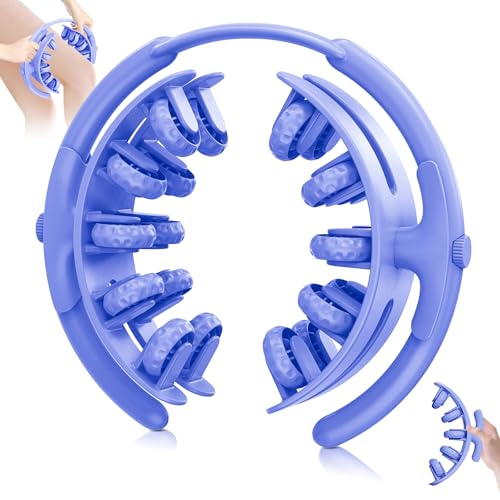 Dufuso Cellulite Massagegerät, 20 Zwei Reihen Rollen mit patentiertem Design, abnehmbar und verstellbar, für Oberschenkel, Gesäß, Taille – Muskelentspannung, Hautstraffung, Blau Dufuso Cellulite Massagegerät, 20 Zwei Reihen Rollen mit patentiertem Design, abnehmbar und verstellbar, für Oberschenkel, Gesäß, Taille – Muskelentspannung, Hautstraffung, Blau